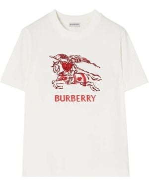 Burberry Heart Knight Cotton T-Shirt - White