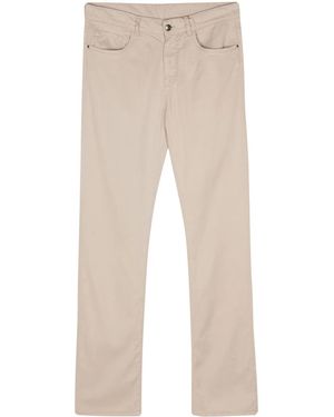 Canali Slim-Fit Chino Trousers - Natural