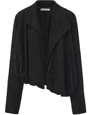 ili node Jadis Asymmetric Draped Jacket - Black
