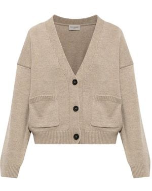 Paul & Shark Patch-Pocket Wool Cardigan - Natural