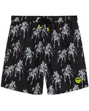 Barrow Palm-Tree Print Swim Shorts - Black