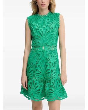 Morgan Lace-Detailing Mini Dress - Green
