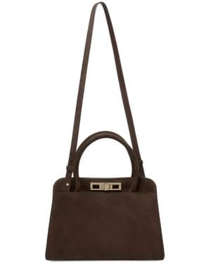 Fabiana Filippi Medium Suede Tote Bag - Brown