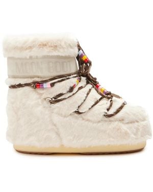 Moon Boot Icon Low Faux-fur Snow Boots - Natural