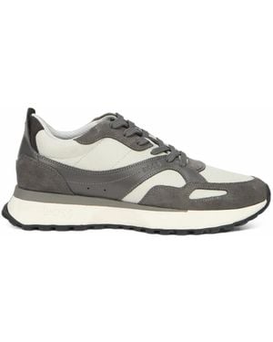 BOSS Logo-Print Panelled Trainers - White