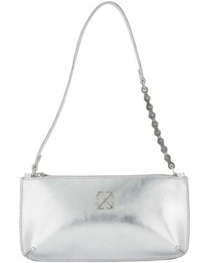 Off-White c/o Virgil Abloh Jitney Leather Shoulder Bag - White