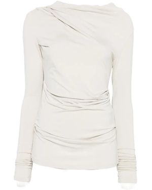 Entire studios Drape Long-Sleeve Top - White