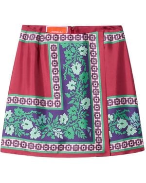 La DoubleJ Foulard Floral Mini Skirt - Red