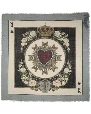Dolce & Gabbana King Of Hearts Tuch - Grau