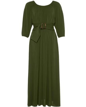 Eres Vestido largo Gabriella con cinturón - Verde