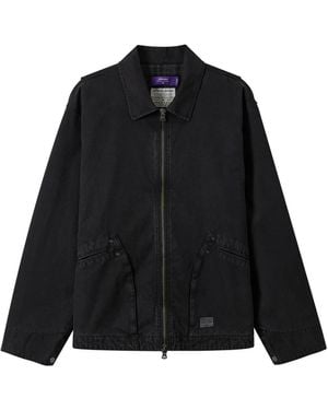 AFTERMATHS Zip-Up Shirt Jacket - Black