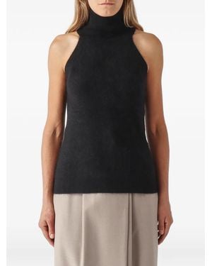 Max Mara Halterneck Sleeveless Blouse - Black
