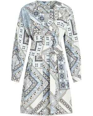 Etro Patchowrk Cotton Chemisier - Blue