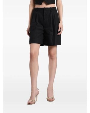 Alice + Olivia Pleated Tailored Shorts - Black