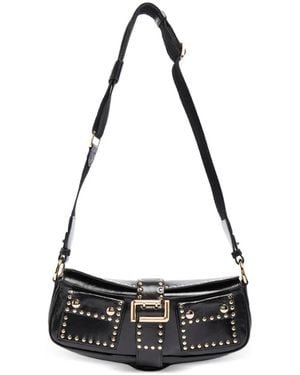 Lancel Multipocket Studded Leather Shoulder Bag - White