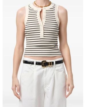 Citizens of Humanity Caralyn Striped Ribbed Tank Top - White