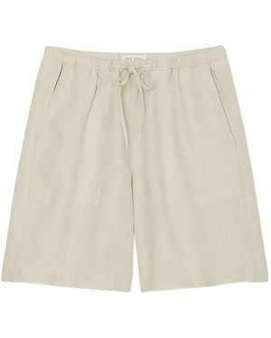 Marc O' Polo Shorts aus Leinen mit Kordelzug - Natur