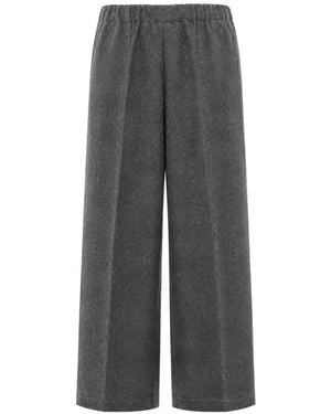 Fabiana Filippi Pinstripe-Pattern Elasticated-Waist Pants - Grey