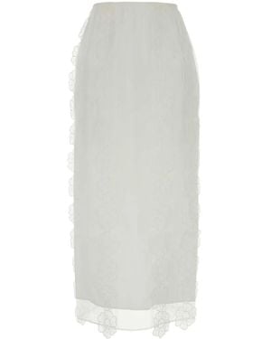 Cecilie Bahnsen Falda Olympia - Blanco