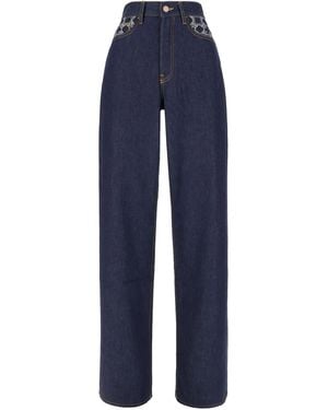 Amiri Denim Wide-Leg Jeans - Blue