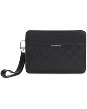 KARL LAGERFELD Cartera K/Loom De Piel - Negro