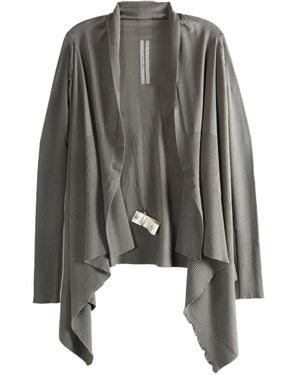 Rick Owens Draped-Detail Wrap-Style Cardigan - Grey