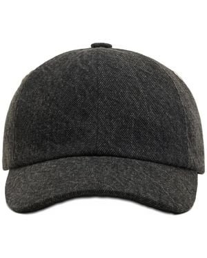 Ami Paris Denim Label Baseball Cap - Black
