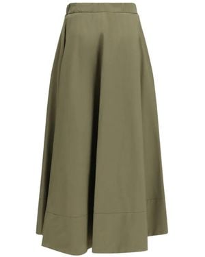 Cruna Elasticated-Waist Skirt - Green