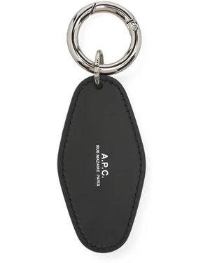 A.P.C. Diamant Logo-Print Keyring - Black