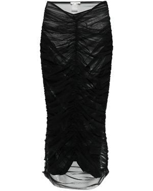 Nensi Dojaka Falda midi fruncida - Negro