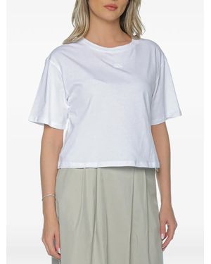 ARMANI EXCHANGE Logo-Embroidered T-Shirt - White