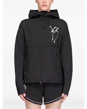 Y-3 Chito Graphic-Print Running Jacket - Black