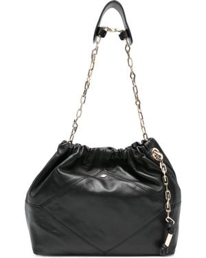 Ba&sh June Chain-Strap Leather Shoulder Bag - Black