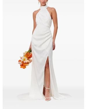 BWLDR Belissima Gathered-Detail Maxi Dress - White
