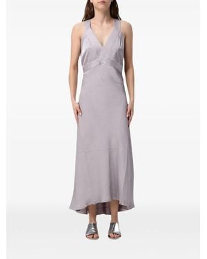 BOSS Danden Floral-Jacquard Asymmetric Dress - Purple