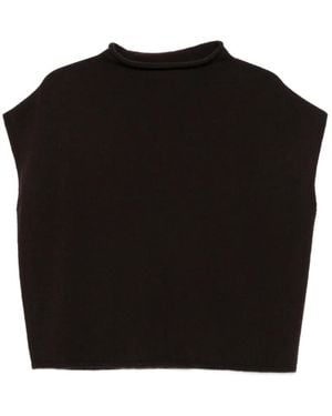 Whyci High-Neck Knitted Sweater - Black