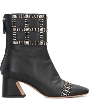 Alberta Ferretti Beaded-embellishmen boots - Schwarz