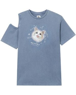 B+ AB Printed T-Shirt - Blue