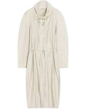 Lemaire Langärmeliges Vareuse Kleid Mit Kordelzug - Weiß