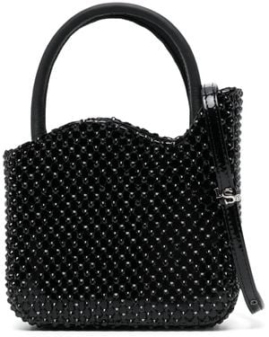 Le Silla Mini Gilda Rhinestone-Embellished Bag - Black
