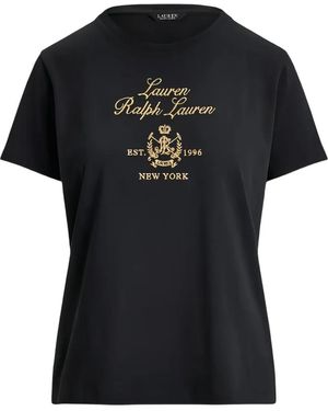 Ralph Lauren Logo-Print T-Shirt - Black