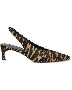 ROTATE BIRGER CHRISTENSEN Printed Slingback Court Shoes - White