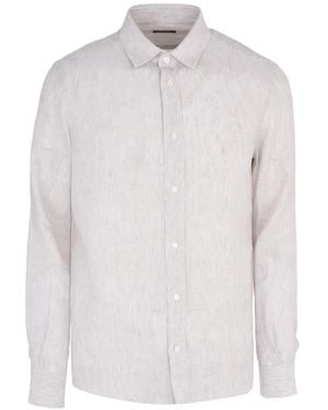Peserico Striped Linen Shirt - White