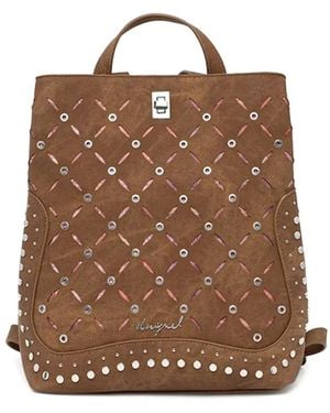 Desigual Eyelet-Embellishment Backpack - Brown