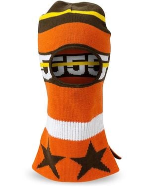 Sp5der Balaklava mit Intarsien-Logo - Orange