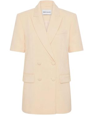 Rebecca Vallance Blazer Doppiopetto Con Maniche Corte - Neutro