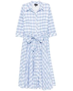 LAVI COUTURE Ninni Gingham-Check Dress - Blue