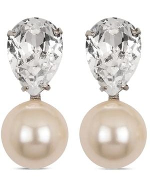 Jennifer Behr Cimone Crystal Earrings - White