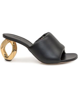 JW Anderson Chain Heel Sandals - Black