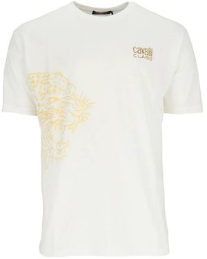 Roberto Cavalli Leopard-Print T-Shirt - White